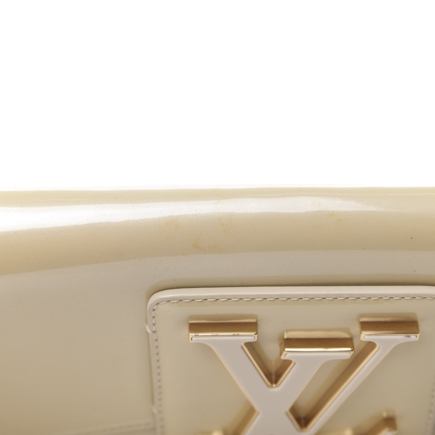 Louis Vuitton Patent Sobe Clutch Creme 13 of 13