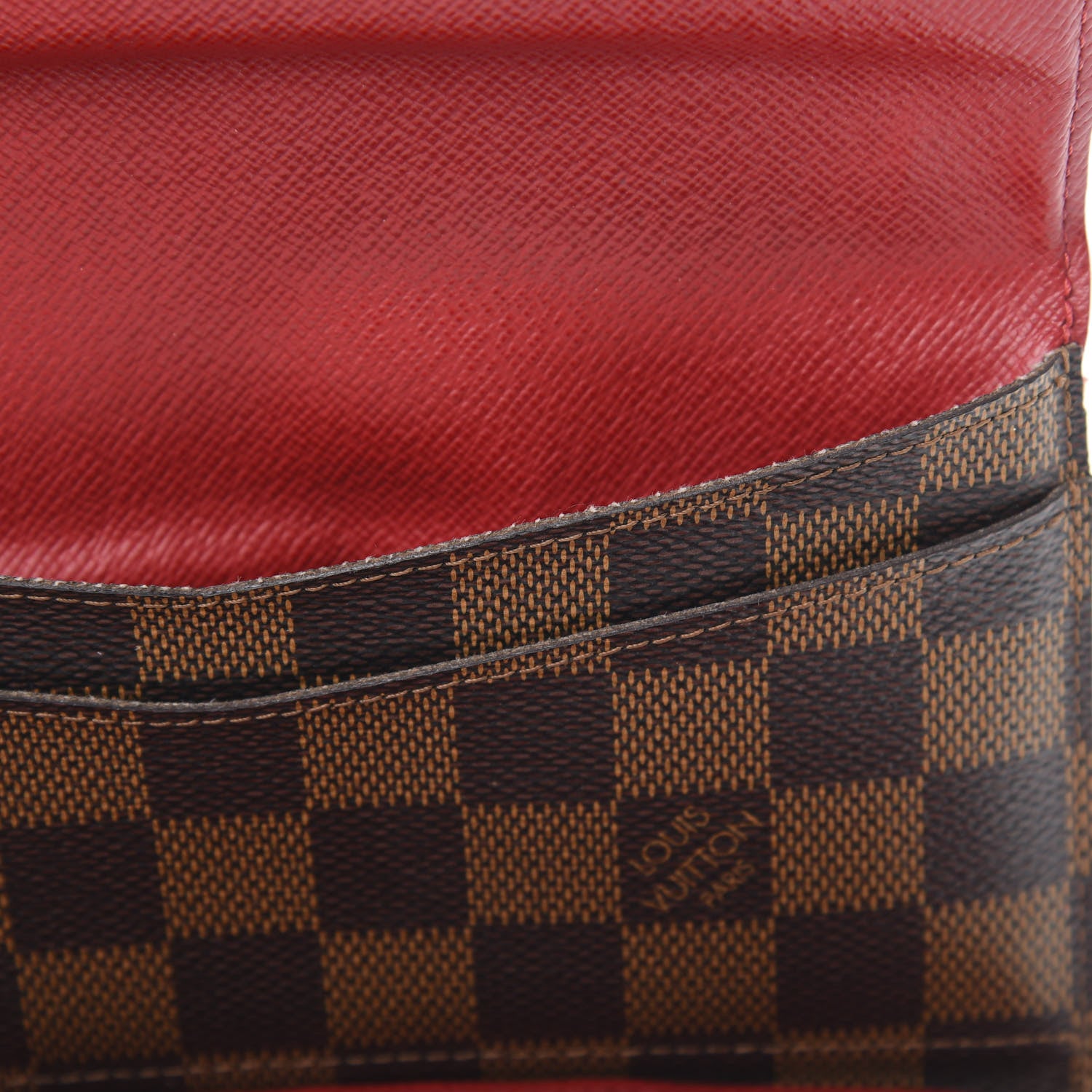 Louis Vuitton Damier Ebene Josephine Wallet Red 10 of 17