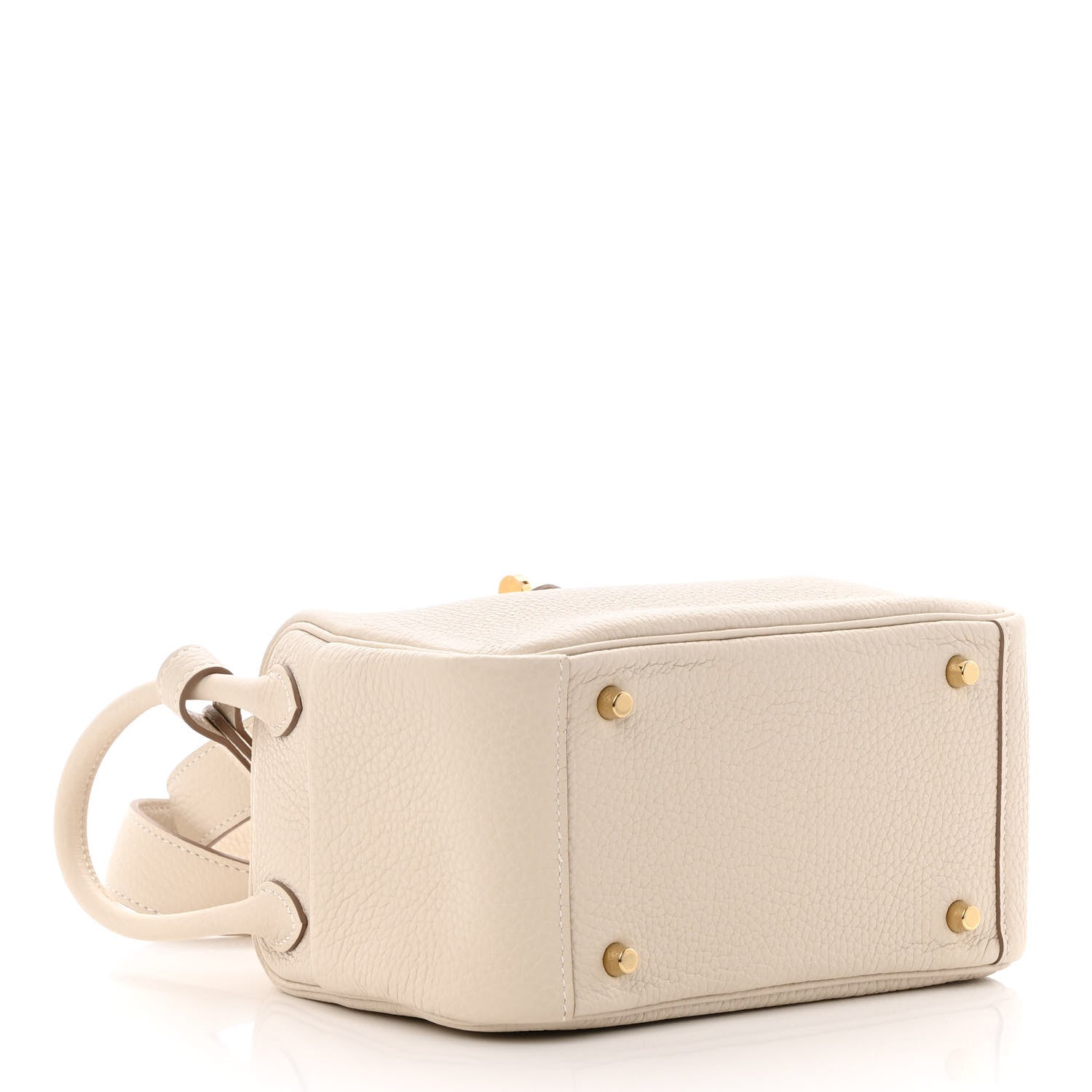 Hermes Taurillon Clemence Mini Lindy 20 Craie 4 of 11