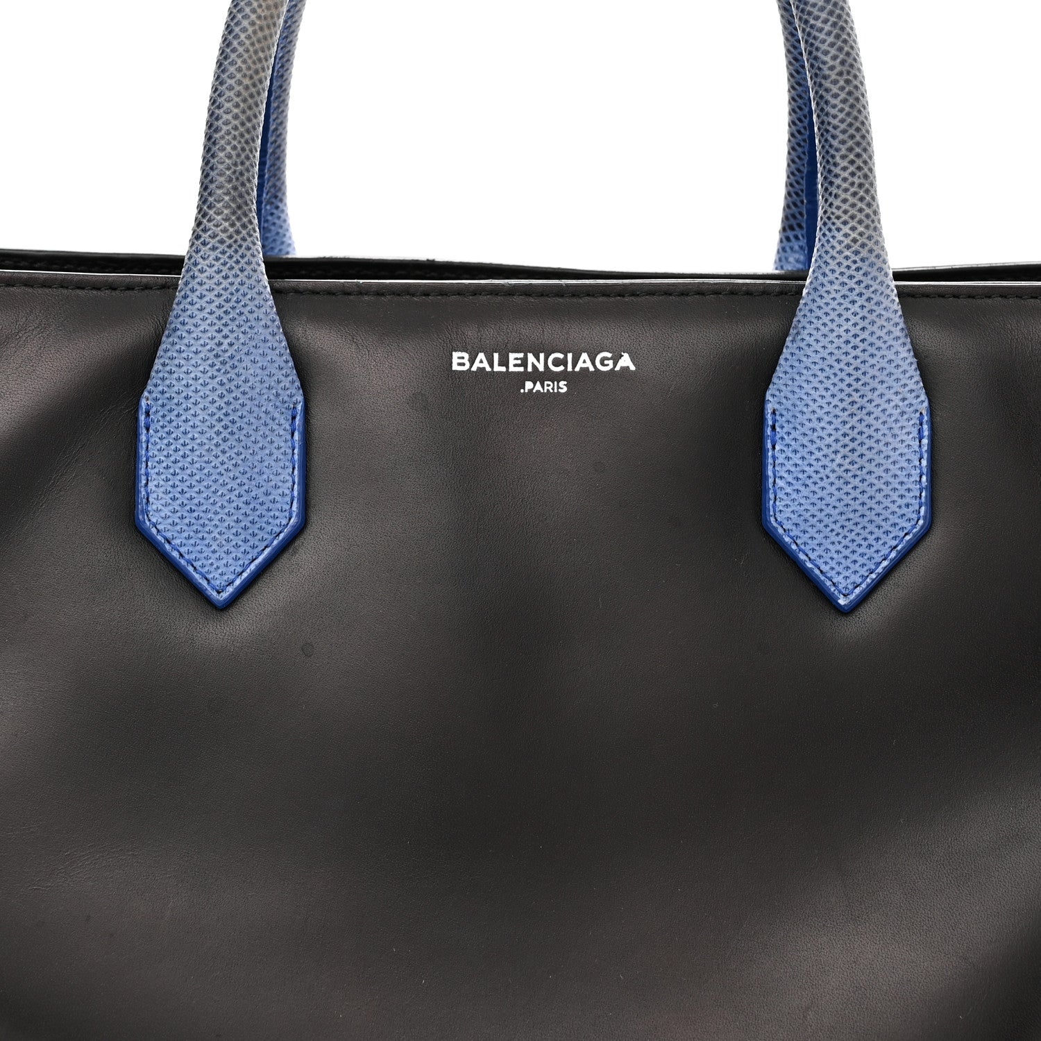Balenciaga Calfskin Karung Padlock Nude Work XS Bag Black Electric Blue 7 of 20