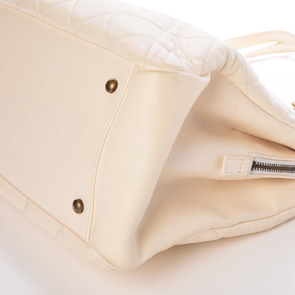 Chanel Calfskin Quilted Small Perfect Edge Tote White 9 of 9