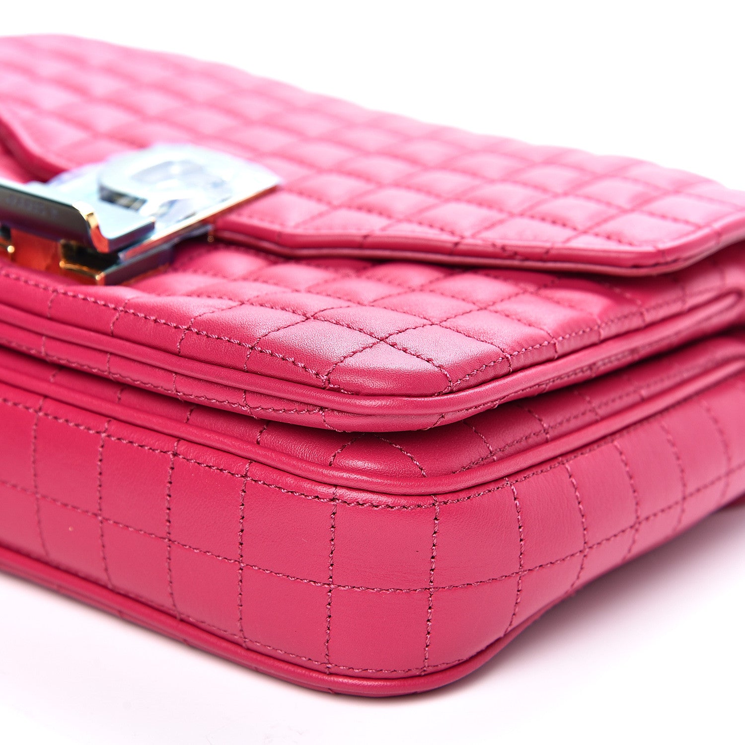 Celine Calfskin Quilted Medium C Bag Pink 7 of 7
