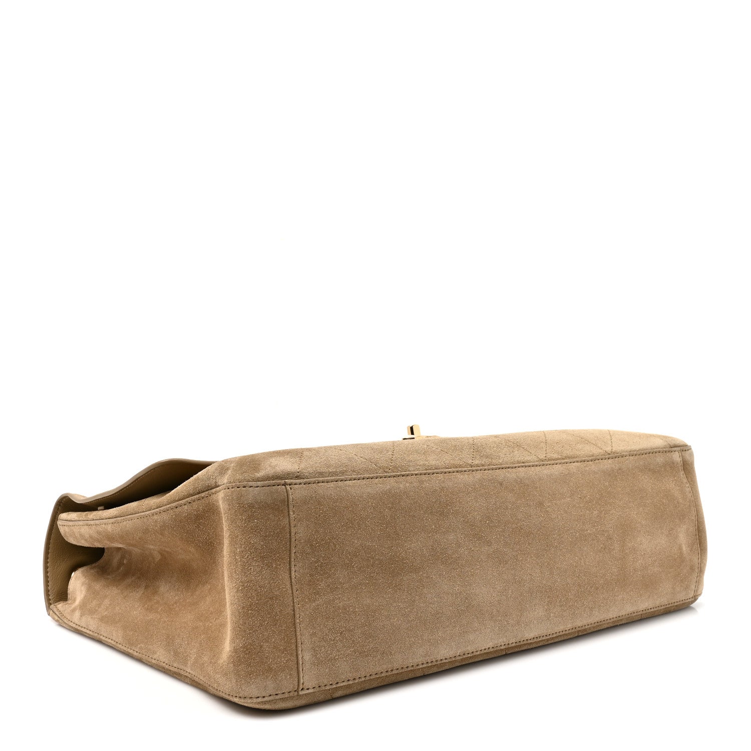 Chanel Suede Calfskin Souplissimo Maxi Flap Dark Beige 4 of 10