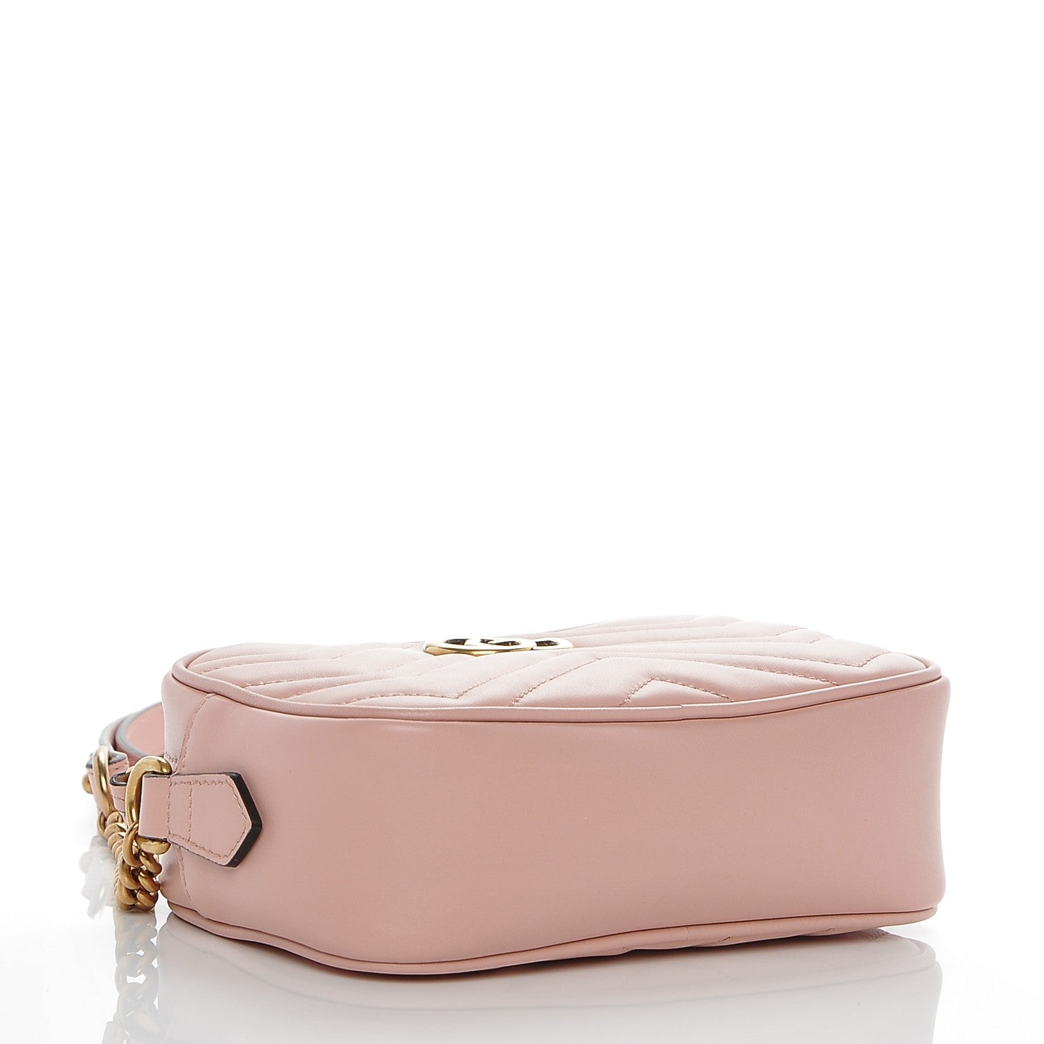 Gucci Calfskin Matelasse Mini GG Marmont Chain Shoulder Bag Perfect Pink 4 of 6
