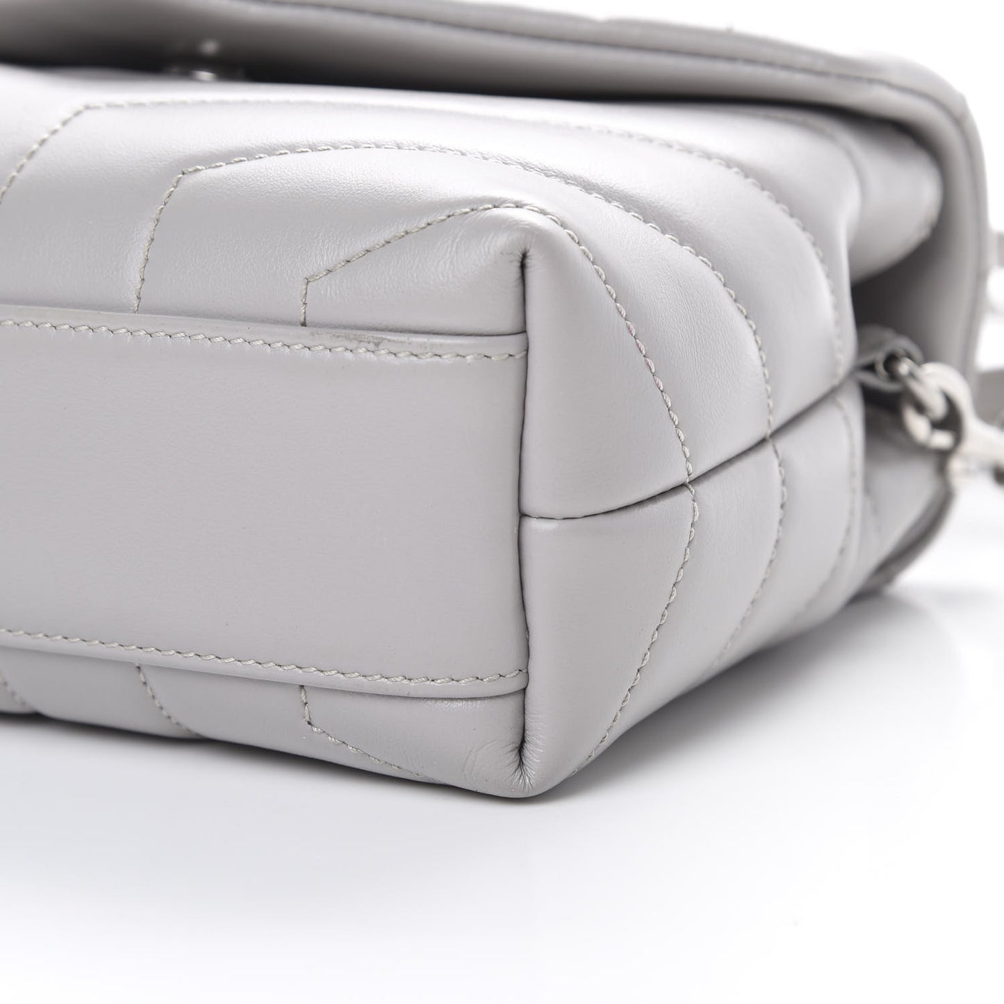 Calfskin Y Quilted Monogram Toy Loulou Satchel Granite
