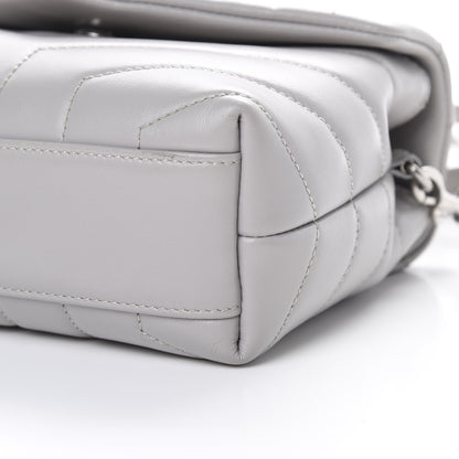 Saint Laurent Calfskin Y Quilted Monogram Toy Loulou Satchel Granite 9 of 15
