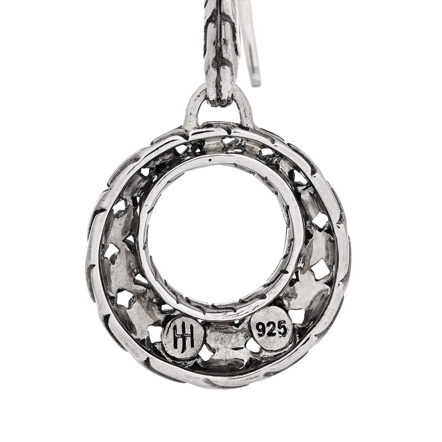 John Hardy Sterling Silver Classic Chain Filigree Circle Drop Earrings 4 of 4