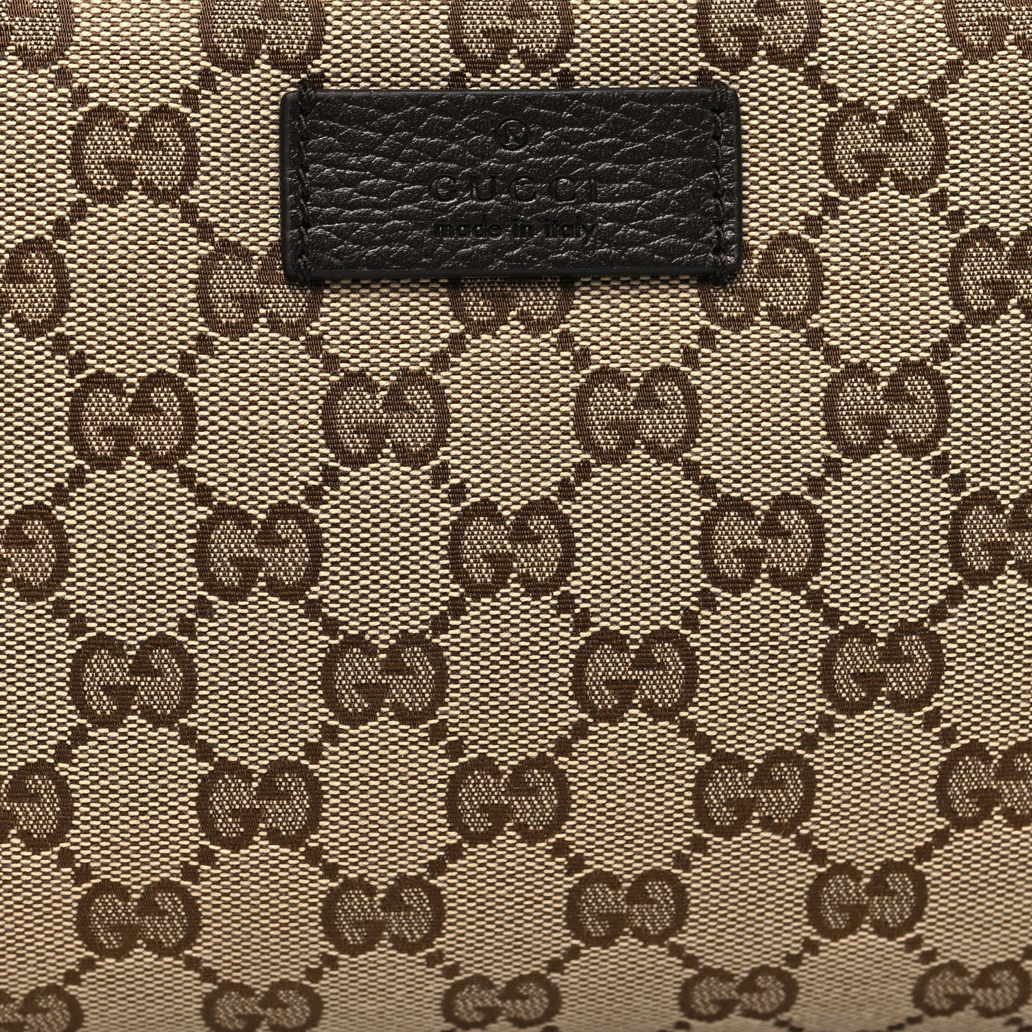 Gucci Monogram Dollar Calfskin Belt Bag Beige Ebony Testa di Moro Marrone Scuro 9 of 11