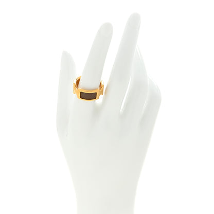 Hermes Madame Calfskin Olympe Ring L 56 7.5 Etoupe 2 of 4