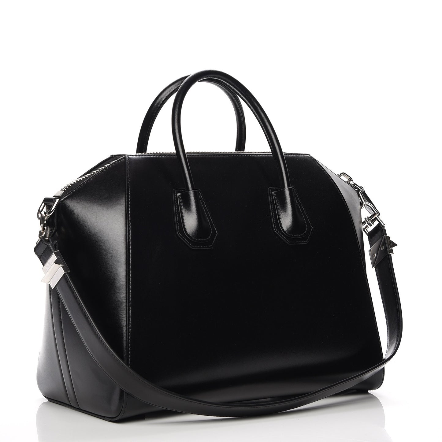 Shiny Lord Calfskin Medium Antigona Black