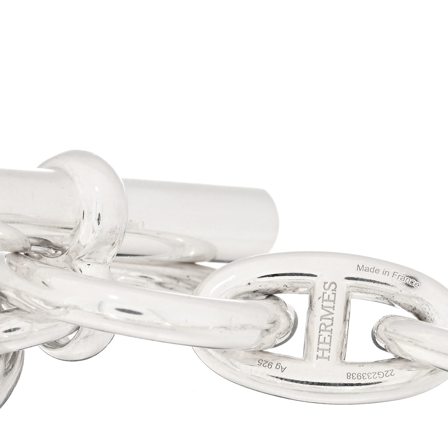Hermes Sterling Silver GM Chaine D'Ancre Bracelet 3 of 4