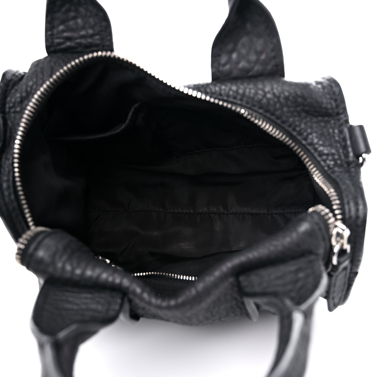 Alexander Wang Pebbled Lambskin Inside Out Rockie Black Clear Resin Hardware 4 of 13