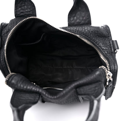Alexander Wang Pebbled Lambskin Inside Out Rockie Black Clear Resin Hardware 4 of 13
