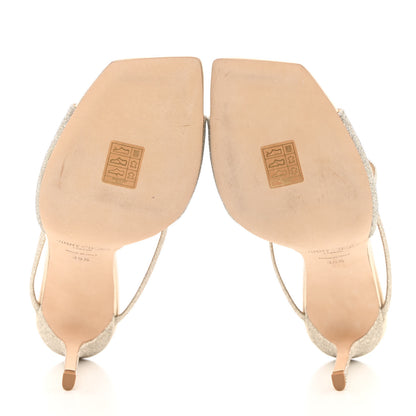 Jimmy Choo Dusty Glitter Anise 95 Sandals 39.5 Platinum Ice 5 of 12