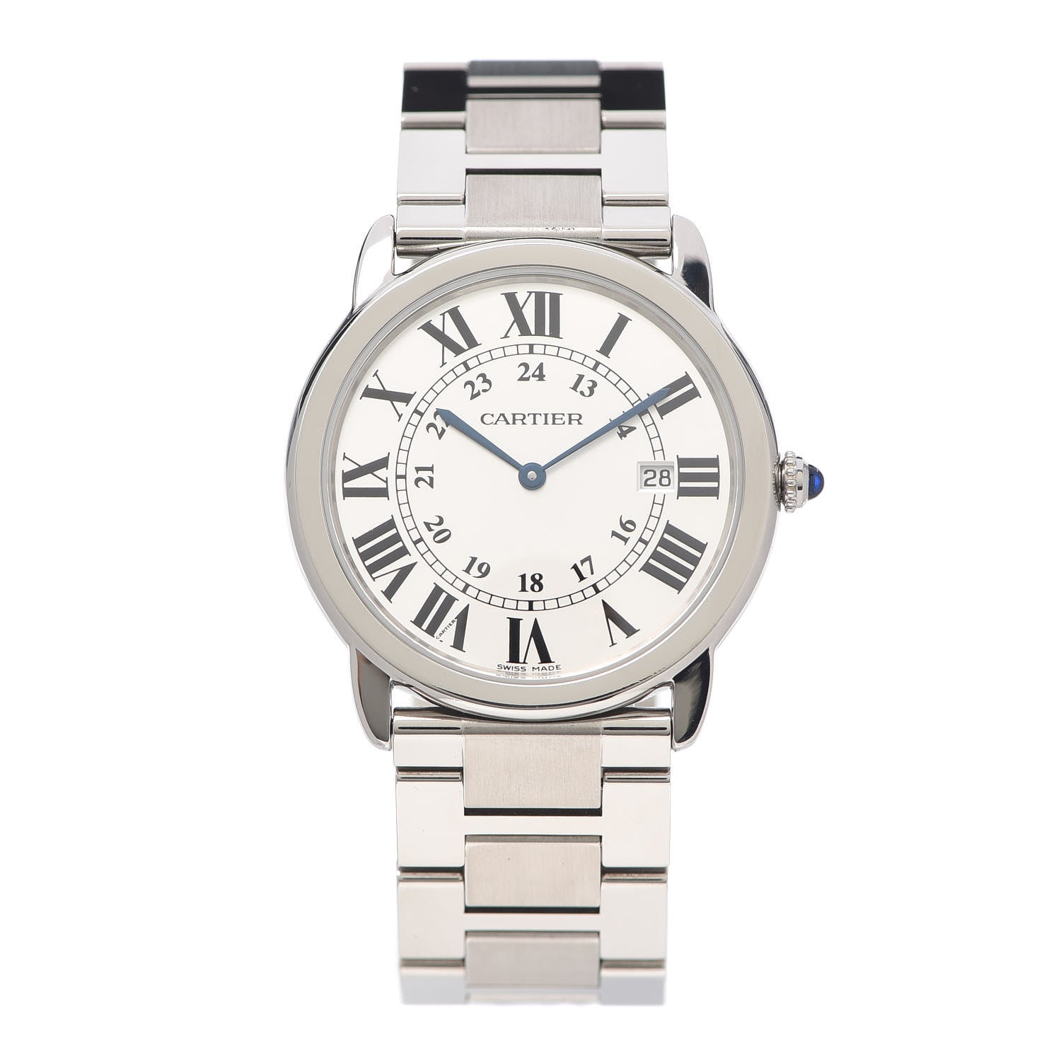 Cartier Stainless Steel 36mm Ronde Solo Quartz Watch 1 of 6