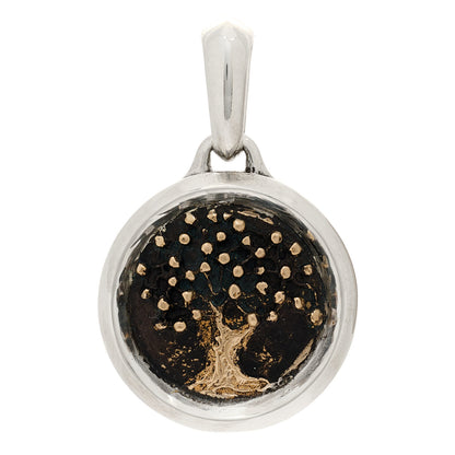 David Yurman Sterling Silver Bronze Tree of Life Amulet Pendant 1 of 3