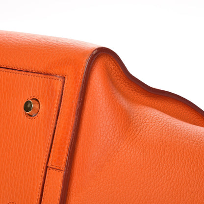 Celine Crisped Calfskin Small Tie Knot Tote Bright Orange 14 of 16