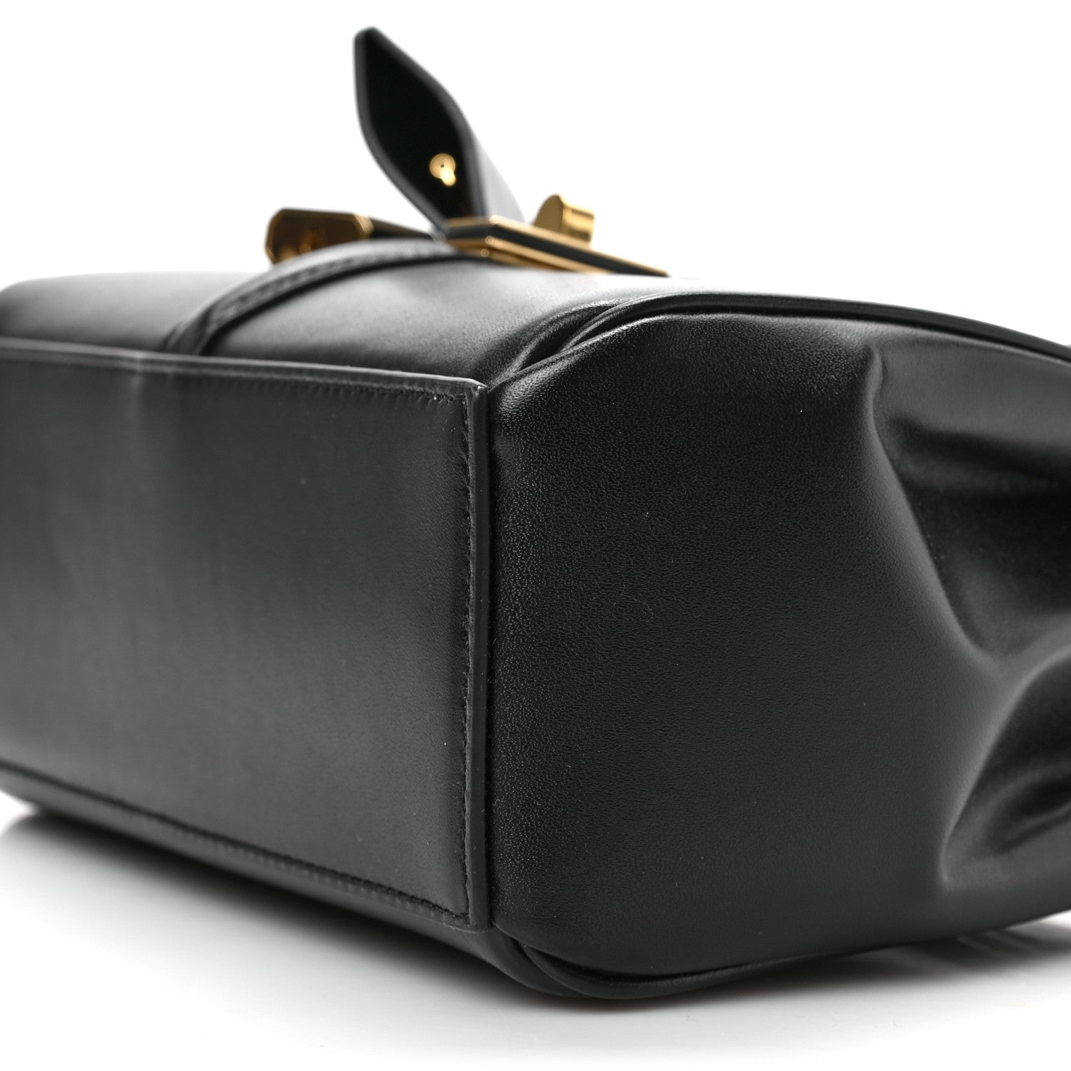 Celine Satinated Calfskin Mini 16 Top Handle Bag Black 9 of 9