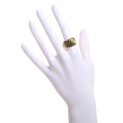 David Yurman 18K Yellow Gold Cable Cigar Band Ring 7 2 of 6