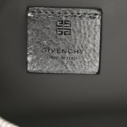 Givenchy Metallic Lambskin Small Moon Cut Out Shoulder Bag Silvery 6 of 11
