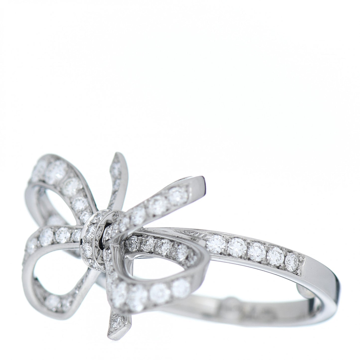 Platinum Diamond .51ct Double Bow Ring 43 2.5