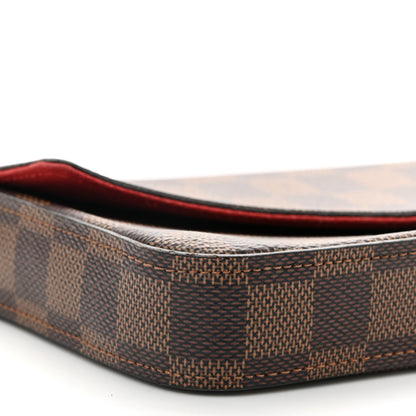 Louis Vuitton Damier Ebene Pochette Felicie Chain Wallet 10 of 12