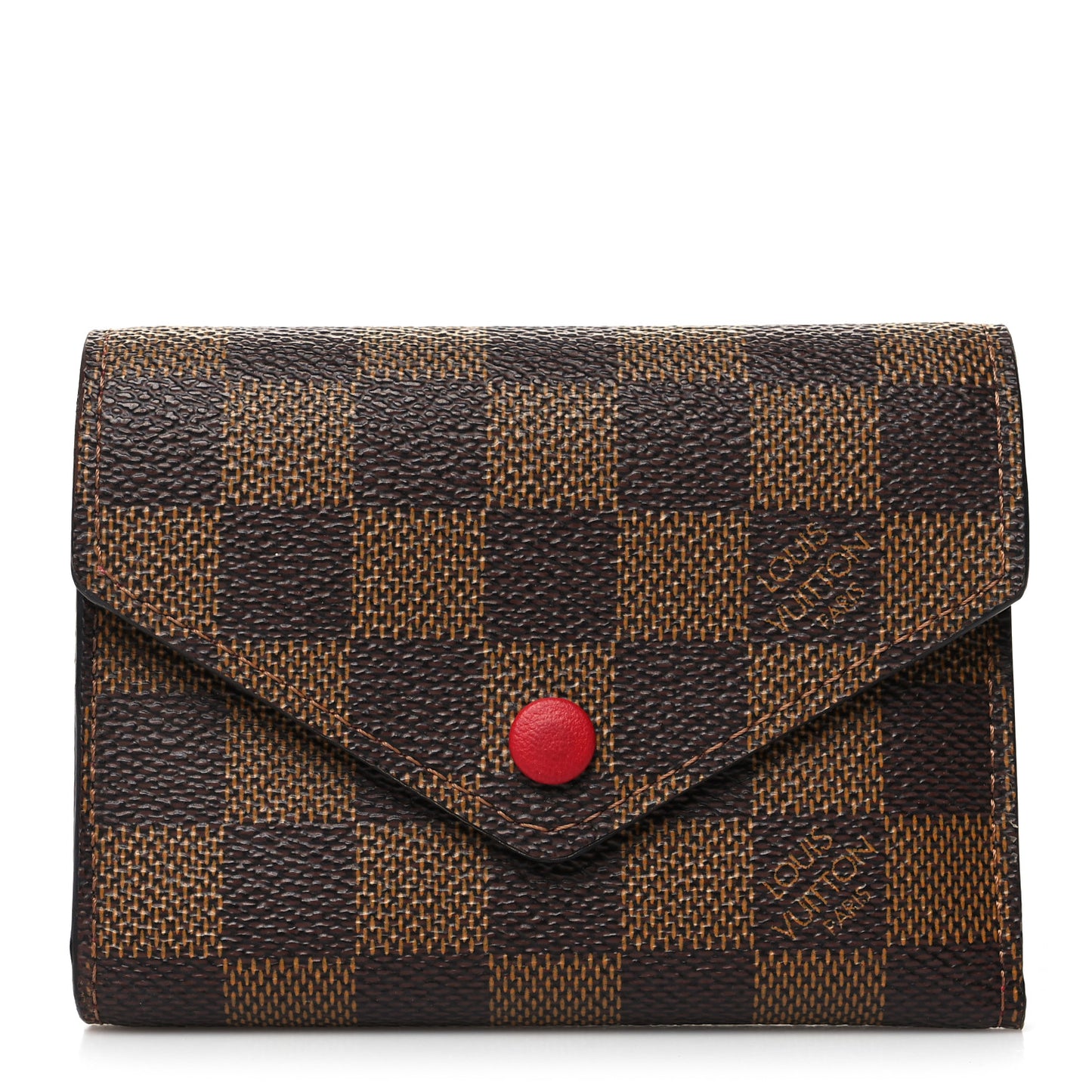 Damier Ebene Victorine Wallet Red