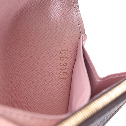 Louis Vuitton Damier Ebene Rosalie Coin Purse Rose Ballerine 7 of 8