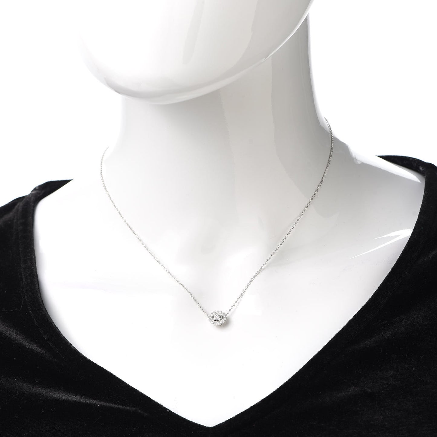 Platinum Diamond Enchant Flower Pendant Necklace