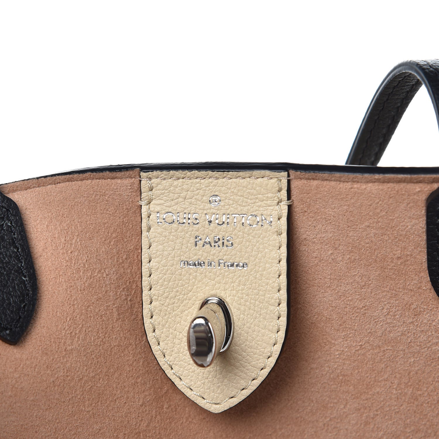 Louis Vuitton Calfskin Lockme Cabas Vanille Black 7 of 12