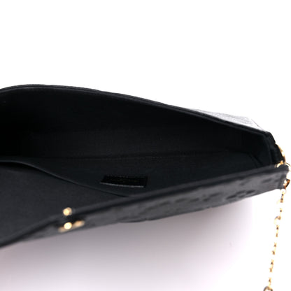 Louis Vuitton Empreinte Pochette Felicie Chain Wallet Black 6 of 13