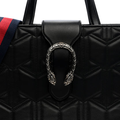 Gucci Calfskin Web Quilted Large Dionysus Tote Bag Black 6 of 8
