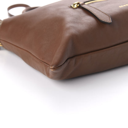 Burberry Soft Calfskin House Check Big Crush Tote Brown Ochre 6 of 9