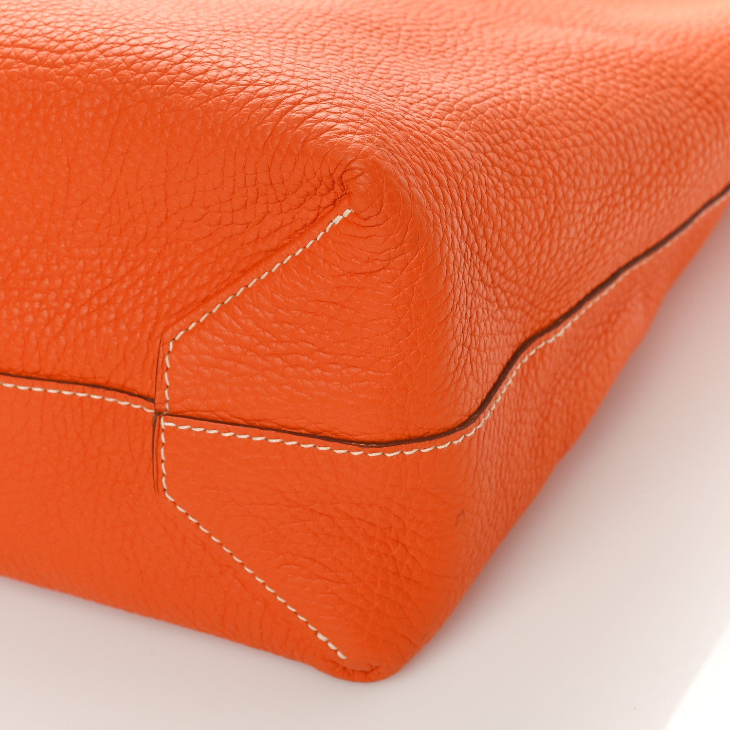 Hermes Taurillon Clemence Double Sens 45 Reversible Tote Orange Gold 7 of 10