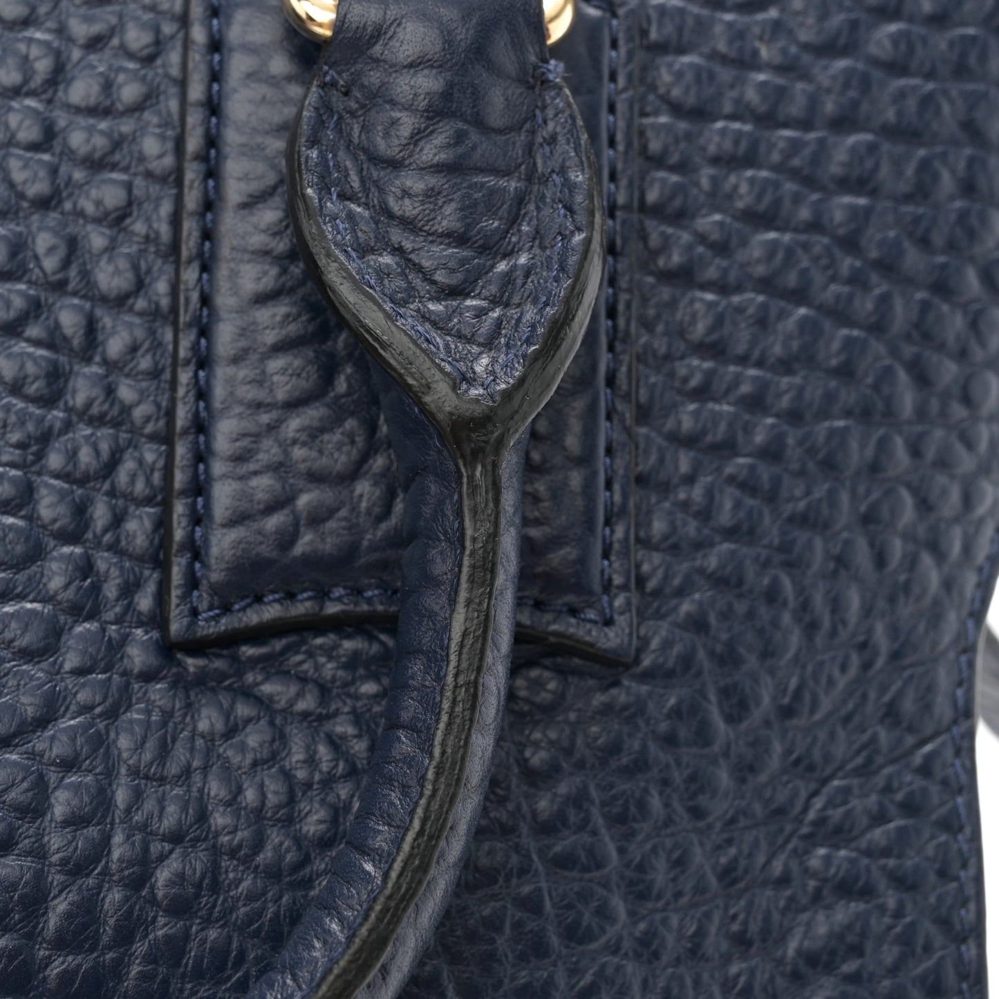 Signature Grain Small Clifton Bag Navy Blue