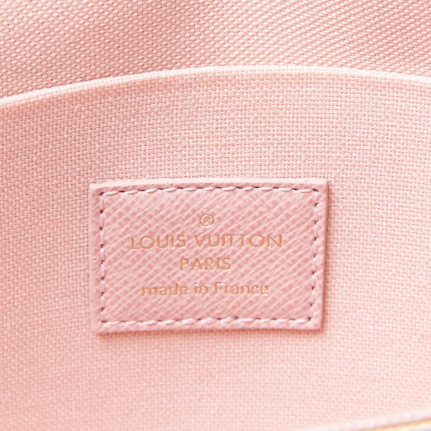 Damier Azur Pochette Felicie Chain Wallet Rose Ballerine