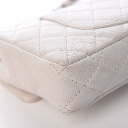Chanel Soft Caviar Quilted East West Flap White 12 of 31