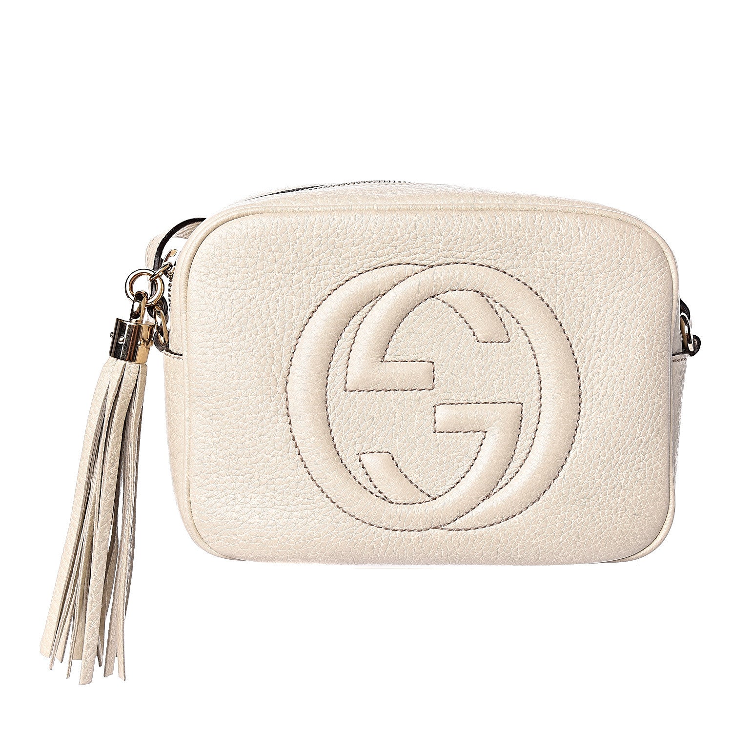 Gucci Pebbled Calfskin Small Soho Disco Bag Off White 1 of 10