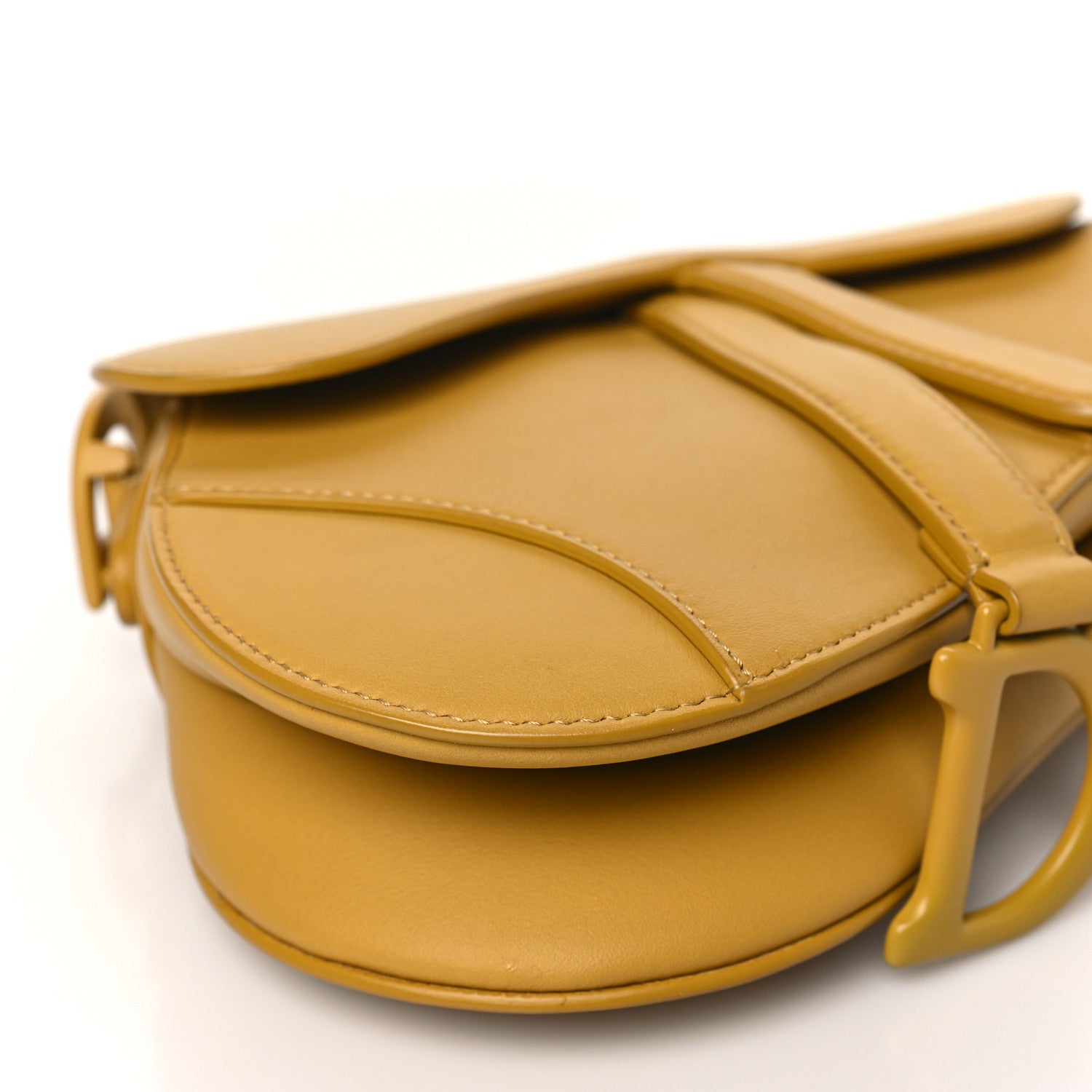 Christian Dior Ultra Matte Calfskin Mini Saddle Bag Yellow 8 of 11