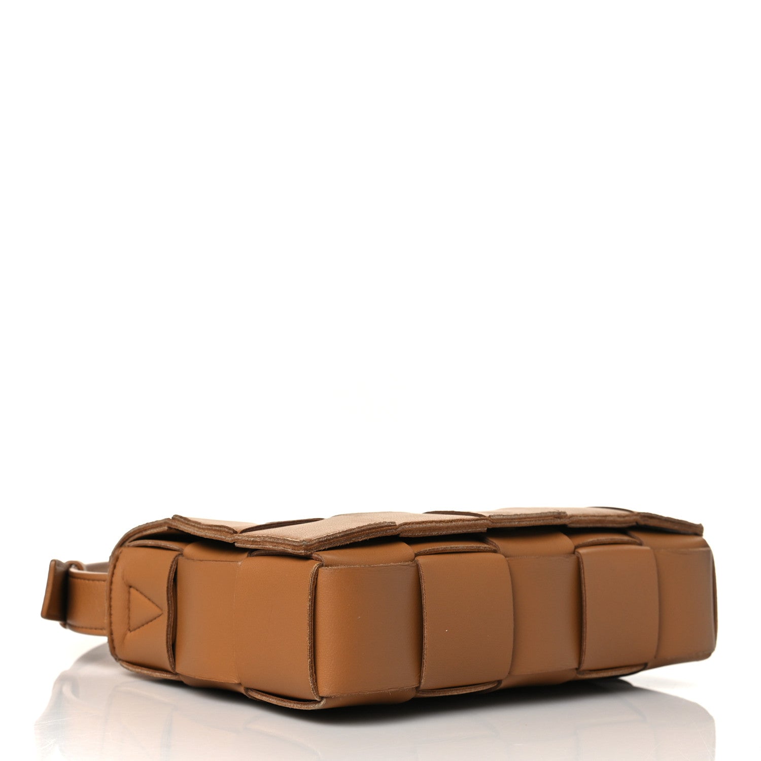 Bottega Veneta Lambskin Maxi Intrecciato Cassette Crossbody Bag Caramel 4 of 10