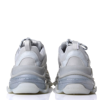 Balenciaga Fabric Mesh Clear Sole Womens Triple S Sneakers 39 Pearl Grey 6 of 11