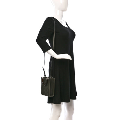 Fendi Technical Fabric Vitello Ceylon Plexiglass FF Mini Fendi Sunshine Shopper Tote Wood 2 of 9