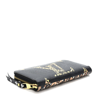 Louis Vuitton Monogram Giant Jungle Zippy Wallet Black 4 of 8