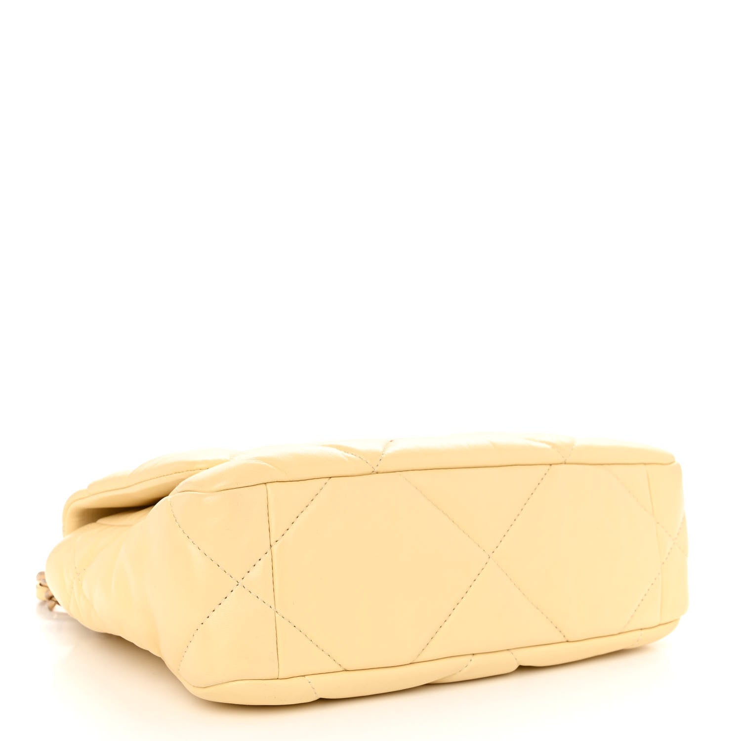 Chanel Lambskin Quilted Medium Chanel 19 Flap Yellow 4 of 11