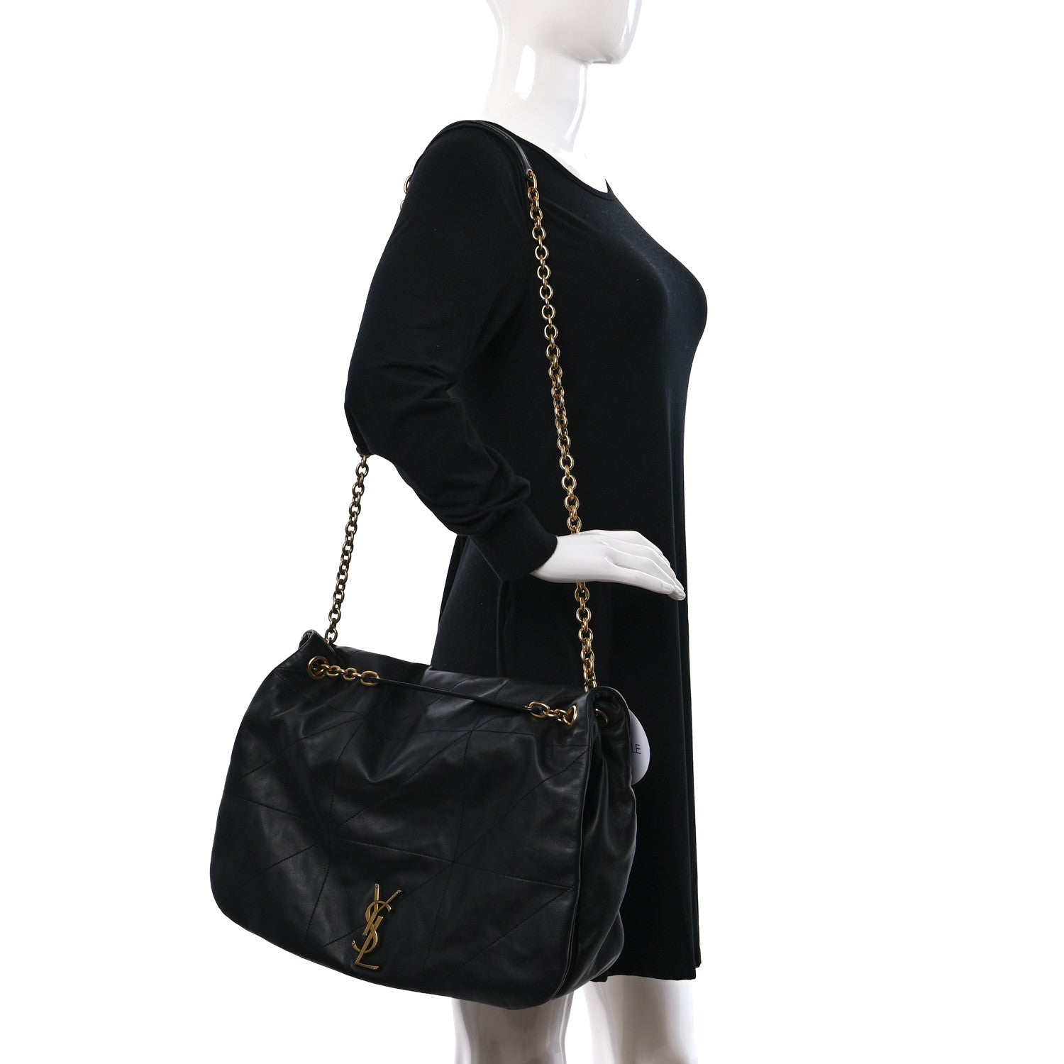 Saint Laurent Lambskin Matelasse Monogram Large Jamie 4.3 Black 2 of 8