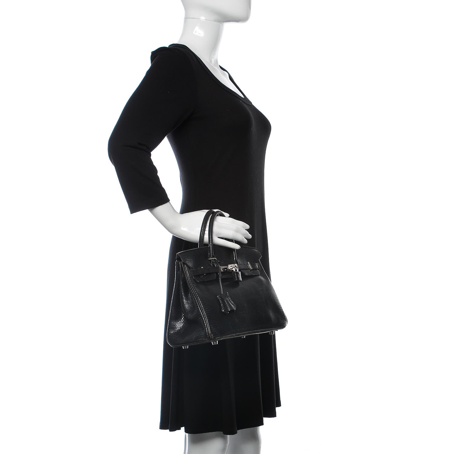 Hermes Lizard Birkin 25 Black 2 of 50