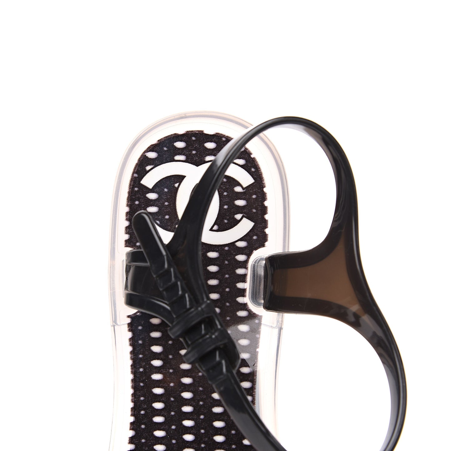 Jelly Camellia Sandals 39 Black