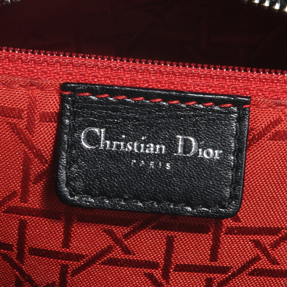 Christian Dior Lambskin Cannage Large Lady Dior Black 6 of 7