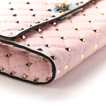 Valentino Garavani Nappa Rockstud Spike Wallet on Chain Water Rose 5 of 8