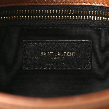 Saint Laurent Crinkled Calfskin Matelasse Monogram Medium Niki Chain Satchel Caramel 6 of 10